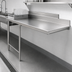 Thumbnail image #3 for Eagle Group Straight Clean Dishtable, 108 x 30 Inch, Right-to-Left, 16-Gauge 430 Stainless Steel Top, 8-Inch Backsplash