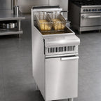 Thumbnail image #3 for Imperial (Middleby) Spec Series IHR-F2525 Heavy-Duty Gas Range-Match Floor Fryer, Dual Tank, 25 lb. per Tank, Millivolt, Stainless Steel