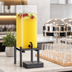 Thumbnail image #3 for One by One 3 Gallon Acrylic Beverage Dispenser with Ice Chamber, Drip Tray, and Black Metal Base