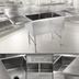 Thumbnail image #3 for John Boos B Series 2-Compartment Commercial Sink with Left and Right Drainboards, 71-1/4 Inch Wide