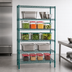 Thumbnail image #3 for Eagle Group Valu-Gard 5-Tier Starter Wire Shelving Unit, 36W x 21D x 74H, Green Epoxy