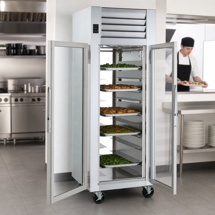 Product image #3 for Traulsen Spec-Line R Series 1-Section Pass-Thru Heated Holding Cabinet with Full-Height Glass Doors, Standard Depth, Stainless Steel