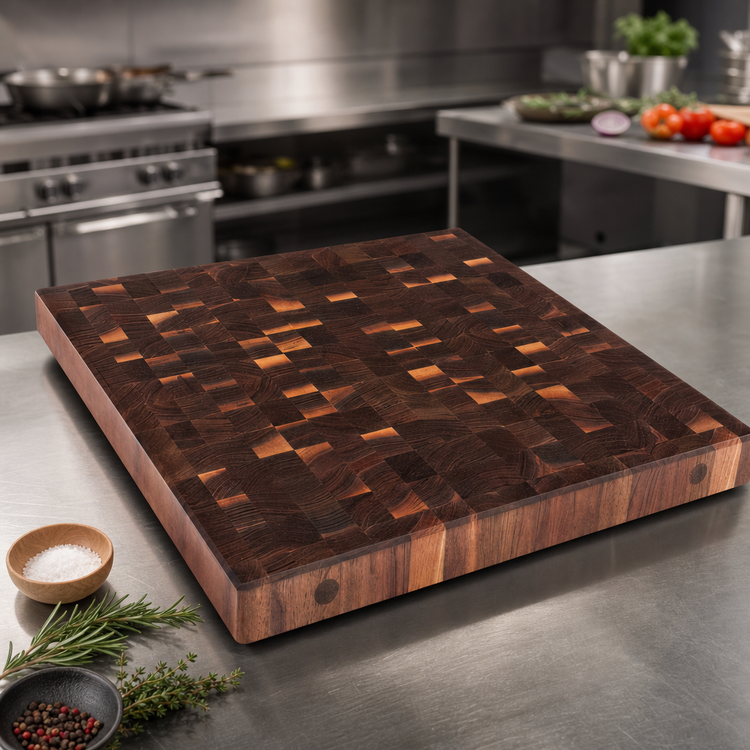 Product image #3 for Boos Block End-Grain American Black Walnut Island Countertop with Cream Finish, 60 x 38 x 4 Inches