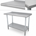 Thumbnail image #3 for Advance Tabco Special Value 30-Inch x 24-Inch 16-Gauge 304 Stainless Steel Work Table with 1-1/2-Inch Rear Splash and Adjustable Undershelf
