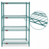 Thumbnail image #3 for Eagle Group Valu-Gard 4-Tier Wire Starter Shelving Unit, 36 x 18 x 74 Inches, Green Epoxy