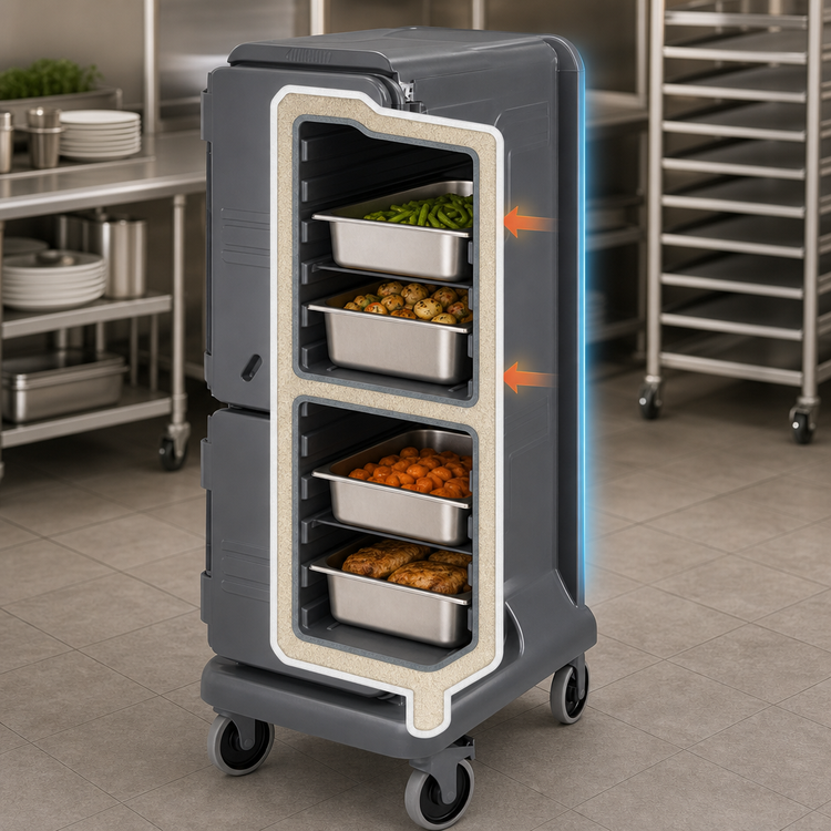 Product image #3 for Cambro Pro Cart Ultra Insulated Front-Loading Hot Food Pan Carrier with 2 Passive Compartments