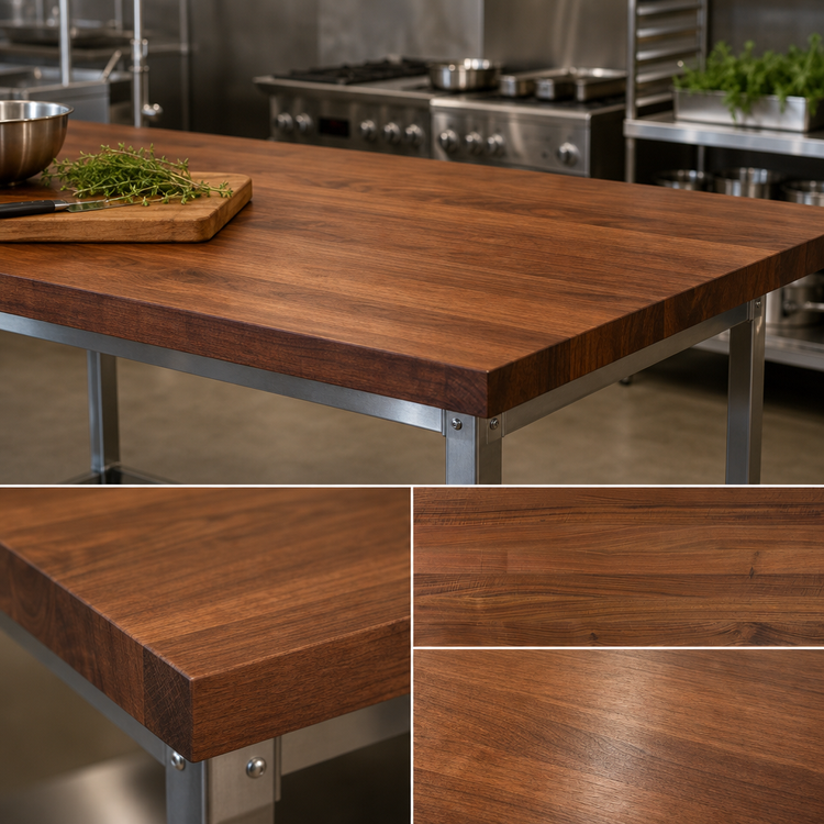 Product image #3 for Boos Block American Black Walnut Wood Countertop, 120 x 42 x 3 Inches, Edge Grain, Penetrating Oil Finish