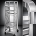 Thumbnail image #3 for Channel Manufacturing Standard Heavy-Duty Channel Slide End-Load Aluminum Bun Pan Rack, 36-Pan Capacity, 64-Inch High