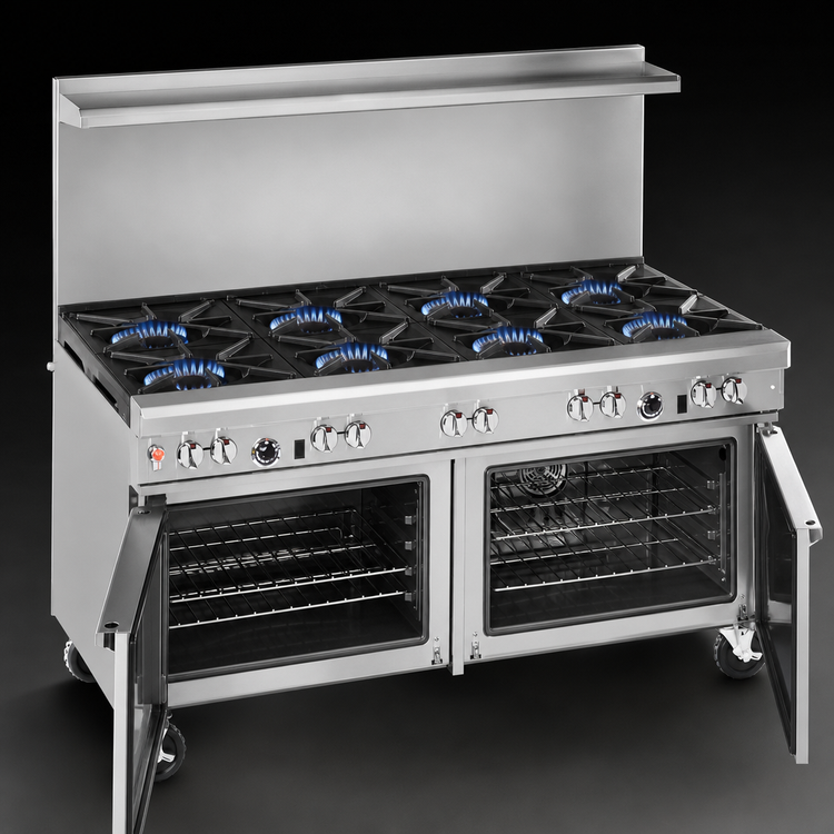 Product image #3 for Southbend Ultimate 60-Inch Gas Restaurant Range with 8 Open Burners, Standard Oven, and Convection Oven
