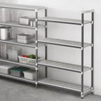 Thumbnail image #3 for Cambro Camshelving® Elements EXA214264V4480 21"D x 42"W x 64"H 4-Tier Vented Polymer Add-On Shelving Unit, Speckled Gray