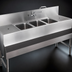 Thumbnail image #3 for Eagle Group Spec-Bar Three-Compartment Underbar Sink Unit with Dual Drainboards, 96