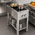 Thumbnail image #3 for Eurodib Commercial Freestanding Dual-Zone Induction Cooktop, Stainless Steel, 208V 3-Phase