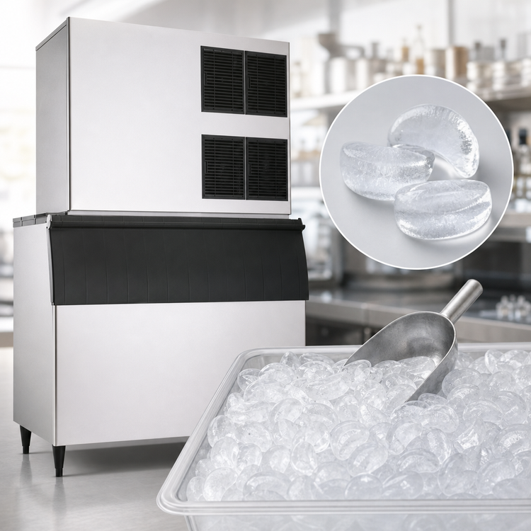 Product image #3 for Hoshizaki KM-1900SWJ Commercial Stackable Crescent Cube Ice Maker, Water-Cooled, Self-Contained, 1,880 lb/24 Hr, 48 Inch Wide