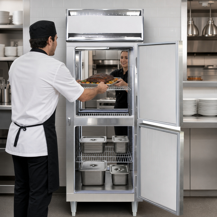 Product image #3 for Continental Refrigerator DL1WE-SS-PT-HD Designer Line Extra Wide Pass-Thru Heated Cabinet