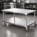 Thumbnail image #4 for Vollrath Heavy-Duty Stainless Steel Countertop Equipment Stand with Undershelf and 5-Inch Casters, 48 x 30 x 24 Inches