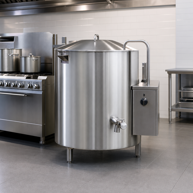 Product image #3 for Legion LEC-20 20-Gallon Electric Self-Contained Steam Kettle, 2/3 Jacketed, 304 Stainless Steel Liner, 9 kW