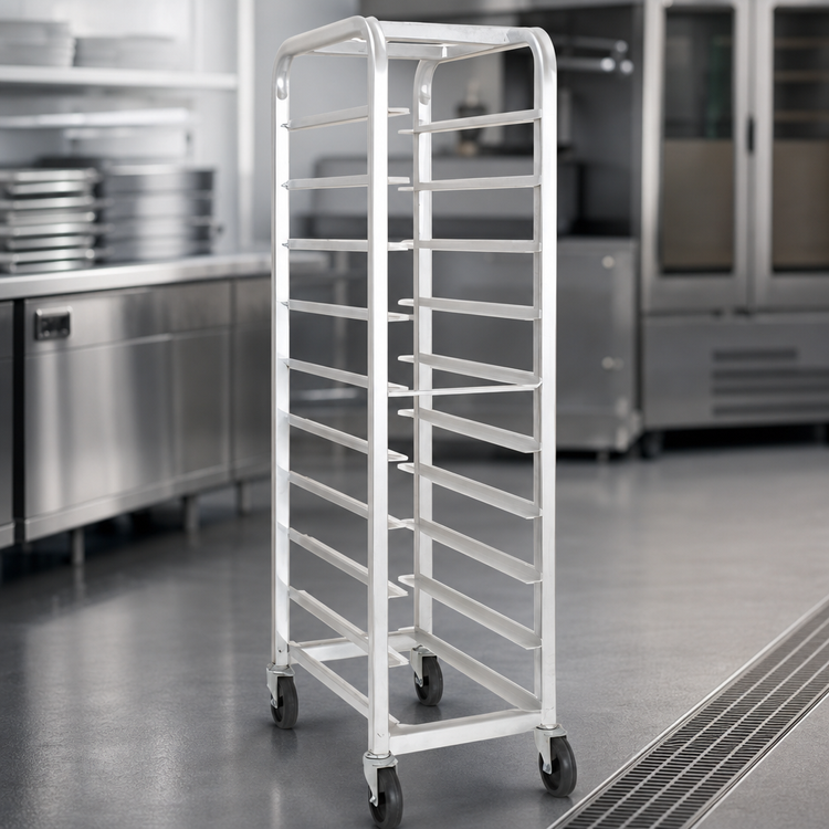 Product image #3 for Lifetime Tough Extra Heavy-Duty Aluminum End-Load Platter Rack Cart for 12.5-Inch Platters, 11 Capacity