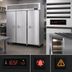 Thumbnail image #3 for Turbo Air PRO Series Pass-Thru Heated Holding Cabinet, 3-Section, 78.1 Cu. Ft., 6 Solid Doors