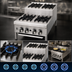 Thumbnail image #3 for Supreme JHPE-4-336-F 36 Inch Gas Step-Up Commercial Hot Plate with 7 Open Burners