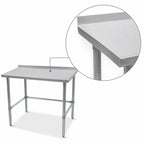Thumbnail image #3 for John Boos Stallion ST4R1.5-3630GBK Stainless Steel Corner Work Table, 30 x 36 in, 14-Gauge 300 Series Top, 1-1/2 in Backsplash