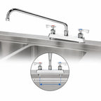 Thumbnail image #3 for Krowne Royal Series 15-516L Deck-Mount Manual Faucet, 16-Inch Swing Spout, 8-Inch Centers, Ceramic Valve, Low-Lead Case of 12