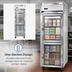 Thumbnail image #3 for Continental Refrigerator 1FNSAGDHD One-Section Display Freezer with Narrow Half Glass Doors