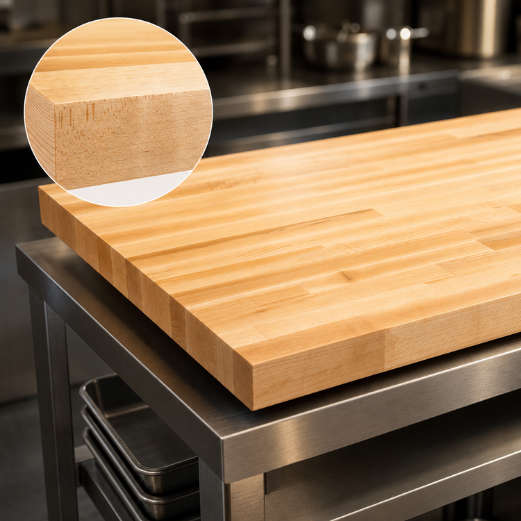 Product image #3 for Boos Block 108 Inch x 25 Inch Blended Edge Grain Maple Kitchen Countertop, 1-1/2 Inch Thick, Penetrating Oil Finish