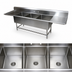 Thumbnail image #3 for John Boos Pro-Bowl 3-Compartment Sink with Dual 18