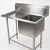 Thumbnail image #3 for John Boos Pro-Bowl 1-Compartment Stainless Steel Sink with 30-Inch Left Drainboard and 10-Inch Backsplash