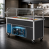 Thumbnail image #3 for Randell 36-Inch Mobile Refrigerated Cold Food Table with Open Base and 2 x 12 x 20 Pan Capacity