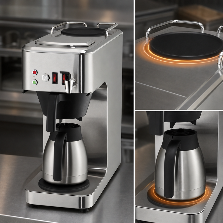 Product image #4 for Waring Café Deco Built-In Automatic Coffee Brewer with Pour-Over and Automatic Refill, Dual Warmers, and Hot Water Faucet