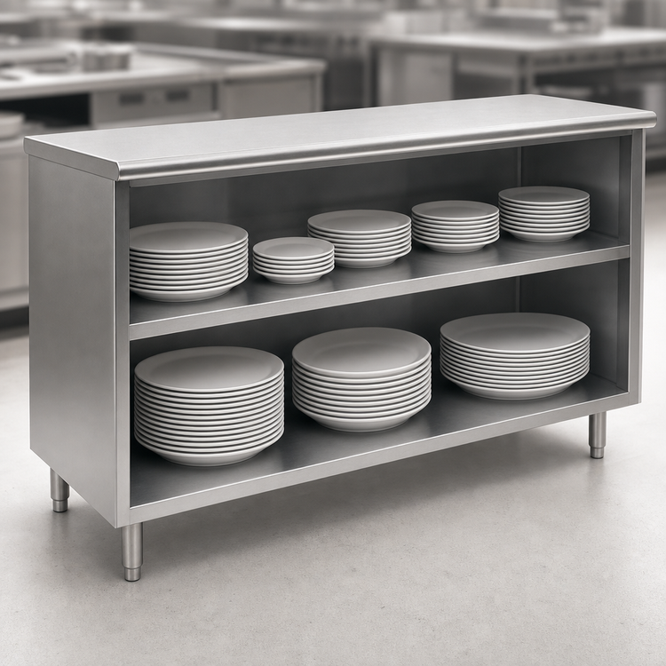 Product image #3 for Eagle Spec-Master Open Front Plate Cabinet with Stainless Steel Top, 84 x 18 Inches