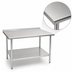 Thumbnail image #3 for BlendPort® Deluxe Series 60-Inch W x 30-Inch D Stainless Steel Work Table with Rear Upturn and Adjustable Undershelf