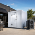 Thumbnail image #3 for AmeriKooler Outdoor Quick Ship 6' x 8' Walk-In Freezer with Aluminum Floor and Bohn R-448A Remote Refrigeration