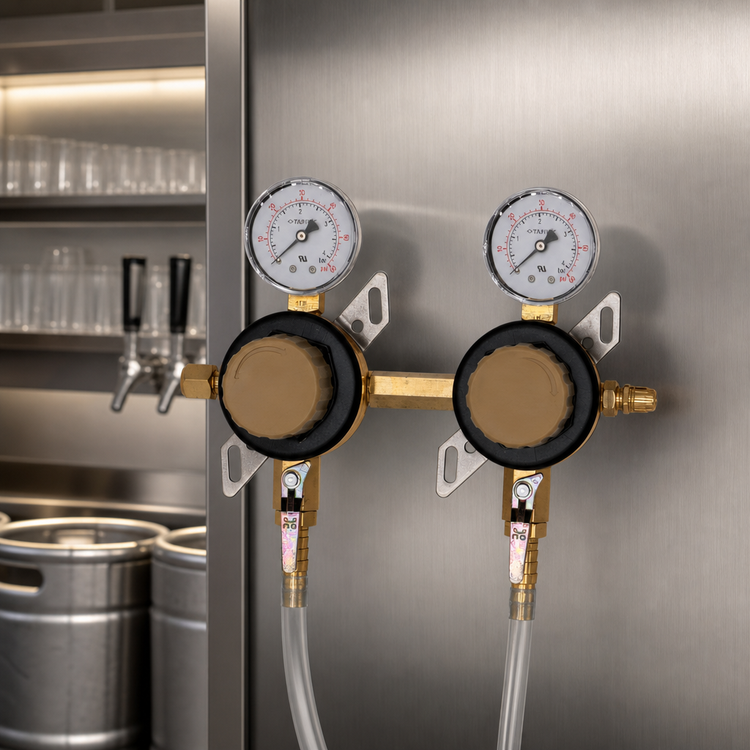 Product image #3 for Glastender Low-Pressure Wall-Mount CO2 or Nitrogen Regulator Kit for 2 Products