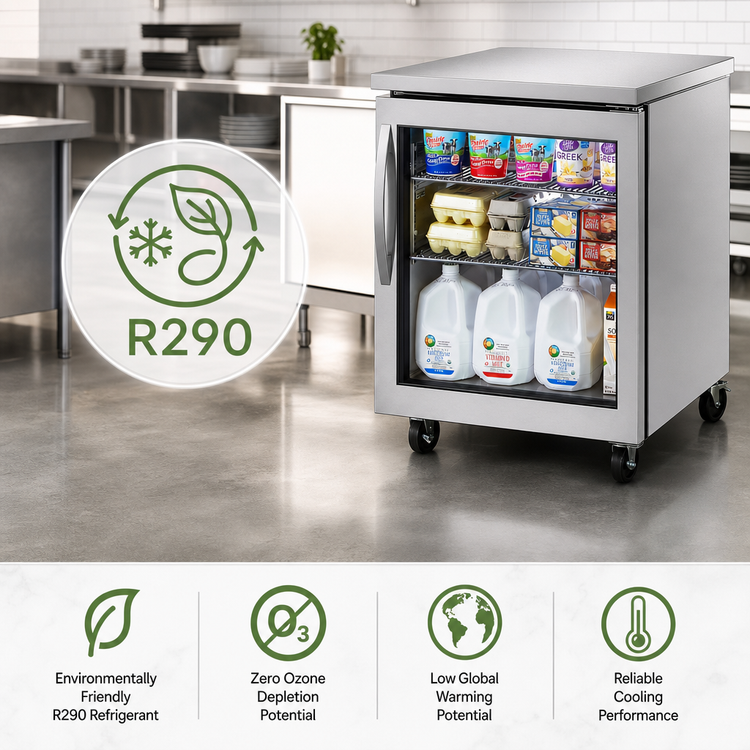Product image #3 for True 27-Inch 1-Section Undercounter Framed Glass Door Refrigerator