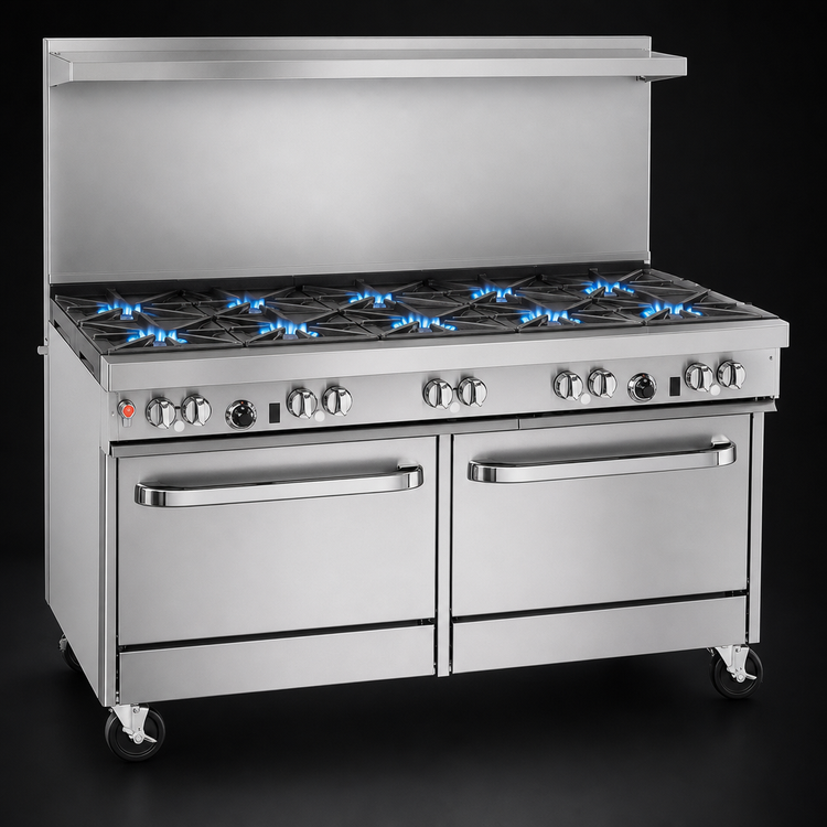 Product image #3 for Southbend Ultimate 60-Inch Gas Restaurant Range with 10 Open Burners, Standard Oven, and Convection Oven