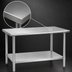 Thumbnail image #3 for Eagle Group Budget Series 48-Inch x 30-Inch 430 Stainless Steel Work Table with Adjustable Undershelf