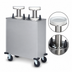 Thumbnail image #3 for Dinex Heated Enclosed 2-Silo Mobile Plate Dispenser, 10-1/8 Inch Round Plate Capacity