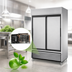 Thumbnail image #3 for True TSD-47-HC 2 Section Reach-In Refrigerator with Stainless Steel Solid Sliding Doors
