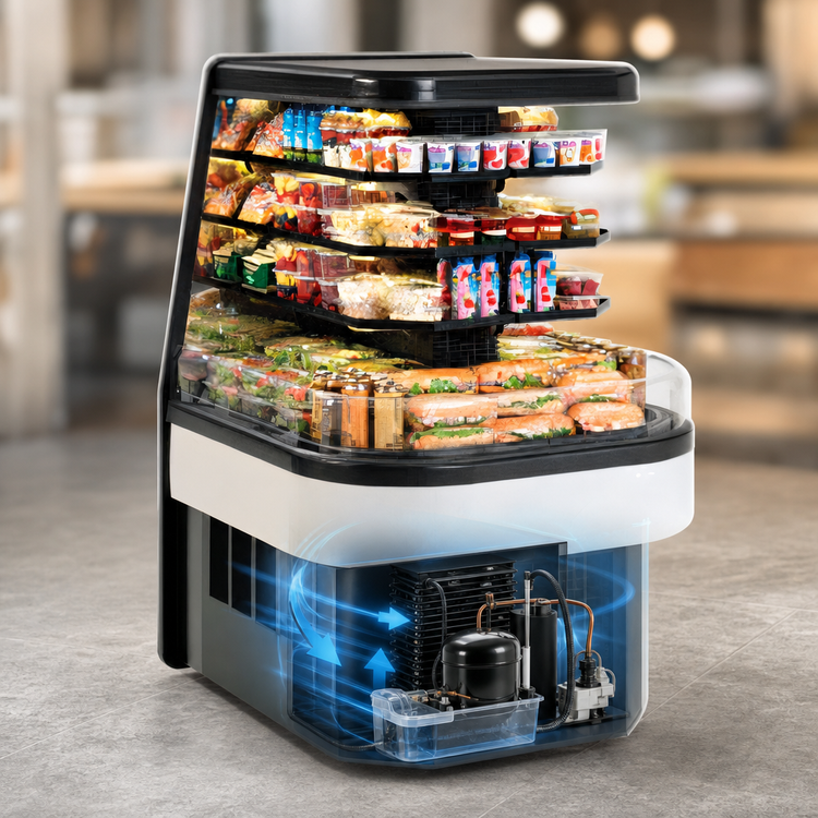 Product image #3 for Federal Industries End Caps ECSS60SC Refrigerated Self-Serve End Cap Display Case, 60 Inch Wide, Self-Contained