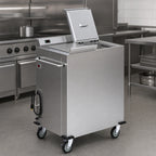 Thumbnail image #3 for Dinex DXPSBH2P Mobile Heated Plate Dispenser, 2 Self-Leveling Cylinders, Enclosed Base, 10-1/4-Inch Plate Capacity