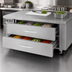 Thumbnail image #3 for Turbo Air PRO Series 60-Inch 2-Drawer Refrigerated Chef Base, Side-Mount Self-Contained