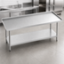Thumbnail image #3 for 72-Inch x 30-Inch Stainless Steel Equipment Stand with Adjustable Undershelf