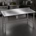 Thumbnail image #3 for Eagle Group Budget Series 84-Inch x 30-Inch Stainless Steel Work Table with 1-1/2-Inch Rear Up-Turn