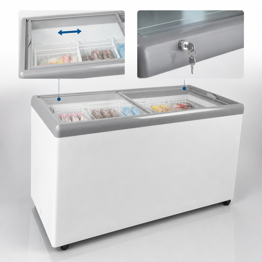 Sliding Tempered Glass Lids with Lock