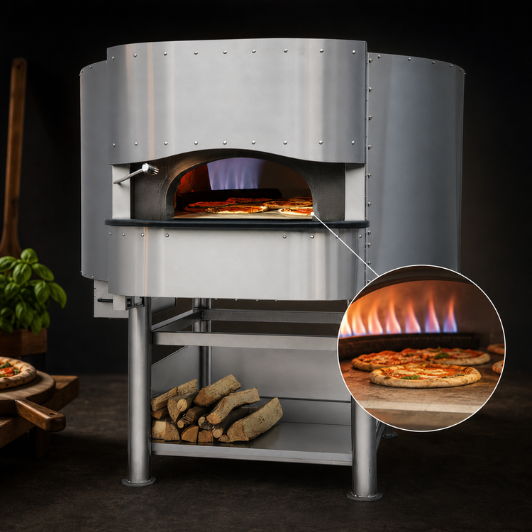 Product image #3 for Morello Forni PG150 Gas-Fired Round Stone Hearth Pizza Oven with Stand, 59-Inch Cooking Diameter