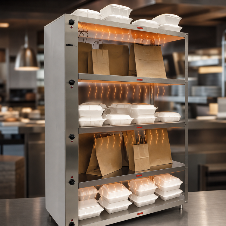 Product image #3 for Nemco 6302-3 Electric 3-Shelf To-Go Heated Holding Shelf