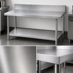 Thumbnail image #3 for Duke Manufacturing 314-3030-10R 30 x 30 Inch Stainless Steel Work Table with 10 Inch Riser, Marine Edge and Galvanized Undershelf