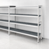 Thumbnail image #3 for Fermostock 4-Tier Polymer Shelving Expansion Kit, 64
